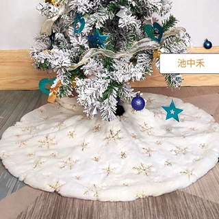 银色雪花诞树裙小红书爆款圣诞树裙圣诞装饰毯圣诞树装饰品亮片裙
