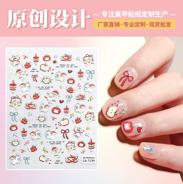 Наклейки для ногтей 5D с тиснением, тонкие, прочные, легкие, бабочки, украшения для нейл-арта, оптовая продажа от ювелирной фабрики