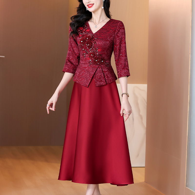 Xxnz6579 Xipopo Wedding Banquet Dress 2025 Autum New Slim Fit Burgundy Sequin Dress for Women Xxnz6579 Xipopo Wedding Banquet Dress 2025 Autum New Slim Fit Burgundy Sequin Dress for Women
