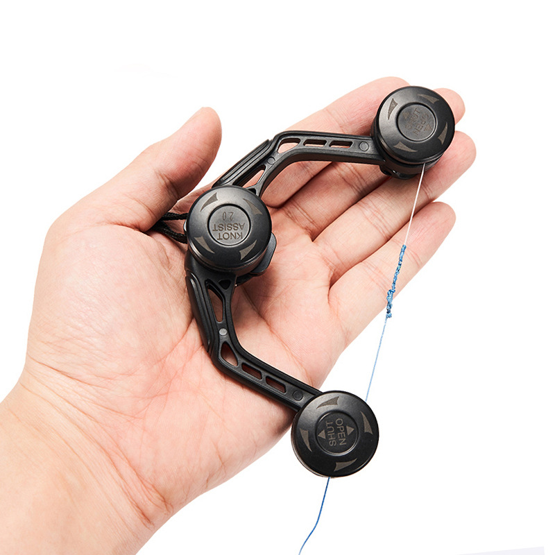 Dispositivo de anudado de nudo GTFGPR Cable delantero Dispositivo de amarre de cable de PE de carbono rápido Equipo de pesca Luya Herramientas de artes de pesca