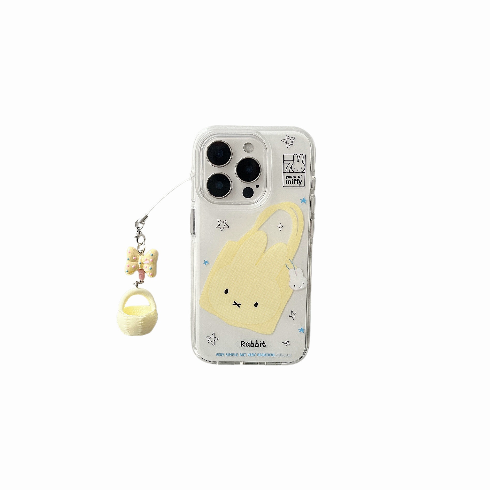 Cartoon lindo bolso conejito para Apple 15/16 funda para teléfono móvil 14ProMax personalidad 13 femenino 15Pro/16P