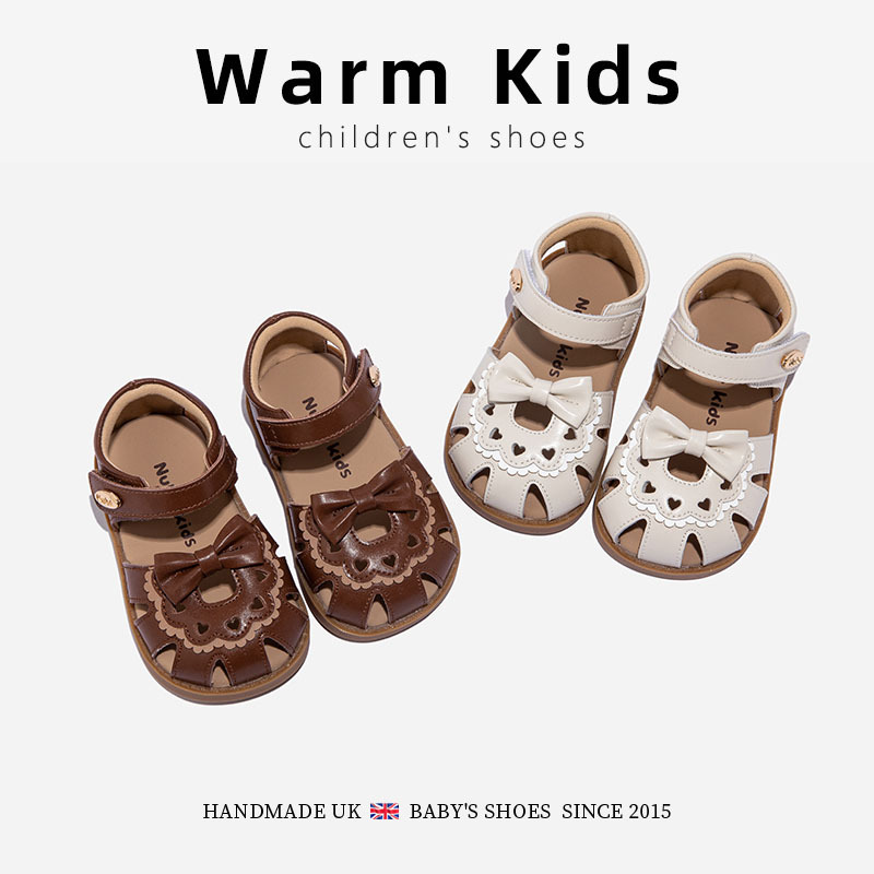 Leather children's shoes girls baby princess sandals summer new girls western style toddler beach shoes a generation of hair