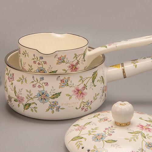 FUJIHORO/Japanese Fuji enamel pot Provence series enamel stew pot high-looking double-ear soup pot