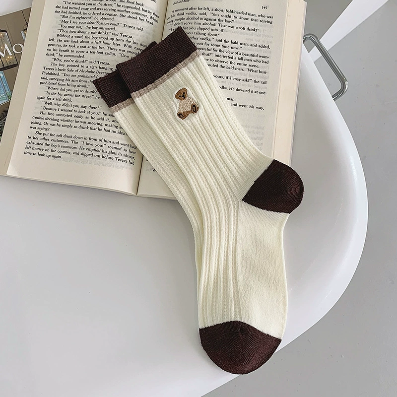 Тайд/ Tide, демисезонные cotton спортивные носки для колена, средняя длина, корейский стиль