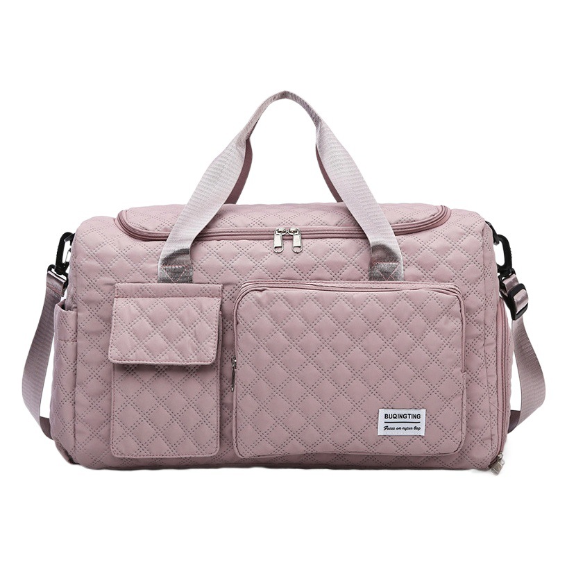 Foldable travel bag large capacity men's and women's sports fitness bag short trip travel luggage storage bag shoulder bag