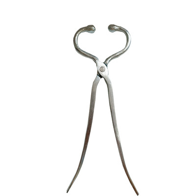 Pinzas de nariz de buey pequeño resorte grande resorte con cadena de mango largo de metal pinza de nariz de buey perforación pinza de nariz de buey sin agujeros