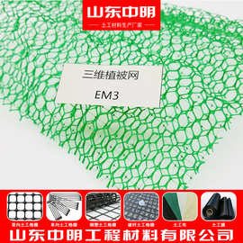 护坡加固三维植被网EM3植草加筋hdpe复合土工网绿色网边坡防护
