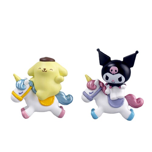 Melody Hello Kitty Cinnamon Dog Kuromi Sanrio Pacha Dog Figure Gacha Doll Cake Ornament Wholesale