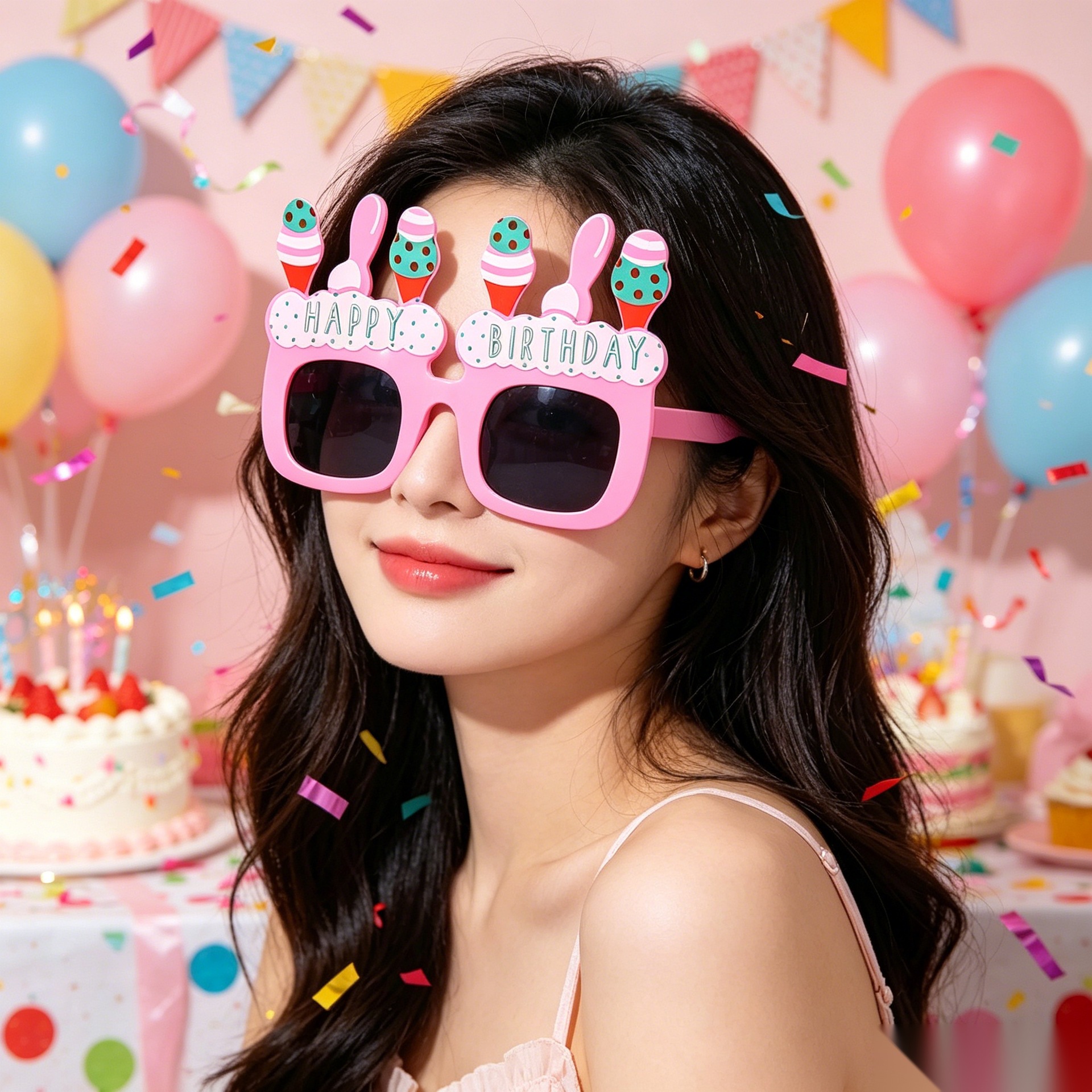 Cumpleaños temático fiesta gafas extrañas feliz cumpleaños pastel vela gafas de diseño de cumpleaños accesorios de fotos