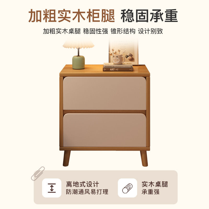 Mesa de cabezal de cama pequeño dormitorio doméstico simple cajón almacenamiento estante de almacenamiento alquiler de vivienda nórdica gabinete lateral