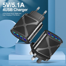 5.1A 4 USB Charger Quick Charge 3.0֙C ^