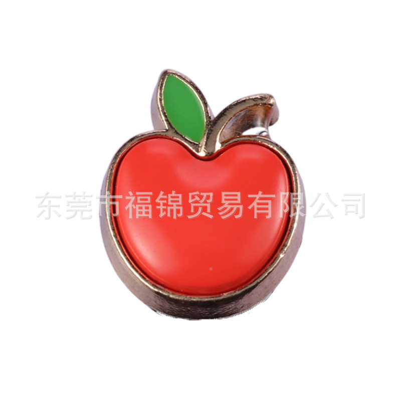 Nuevos accesorios de zapatos de hormigón, botones de zapatos de fruta metálica, accesorios de zapatos de flores del centro comercial