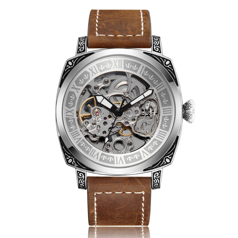 Reloj mecánico automático SHENHUA reloj de hombre hueco reloj de hombre impermeable moda negocios casual cinturón reloj