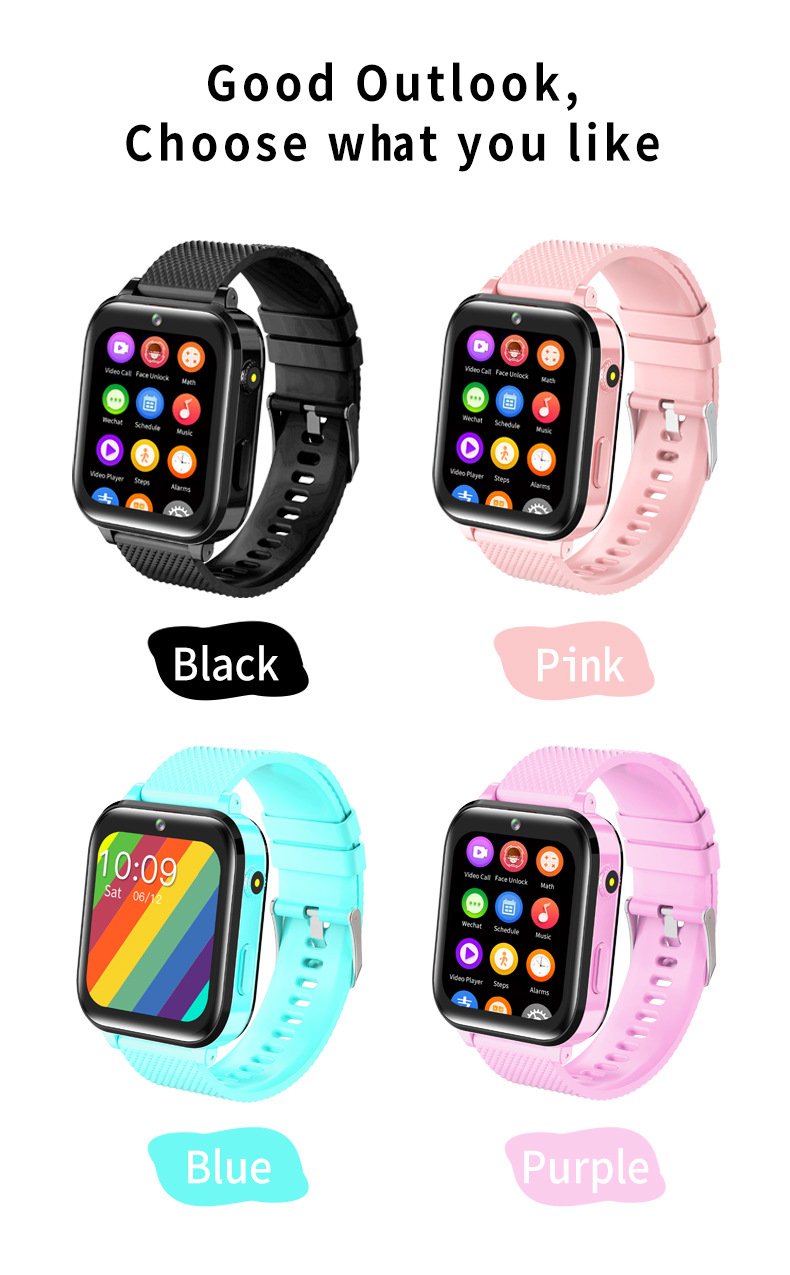 1.7-inch IPS pink cross-border children's watch smartwatch SOS photo positioning video call smartwatch undefined