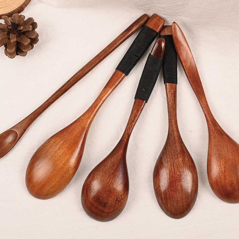 Spoon for food, wooden children's tableware