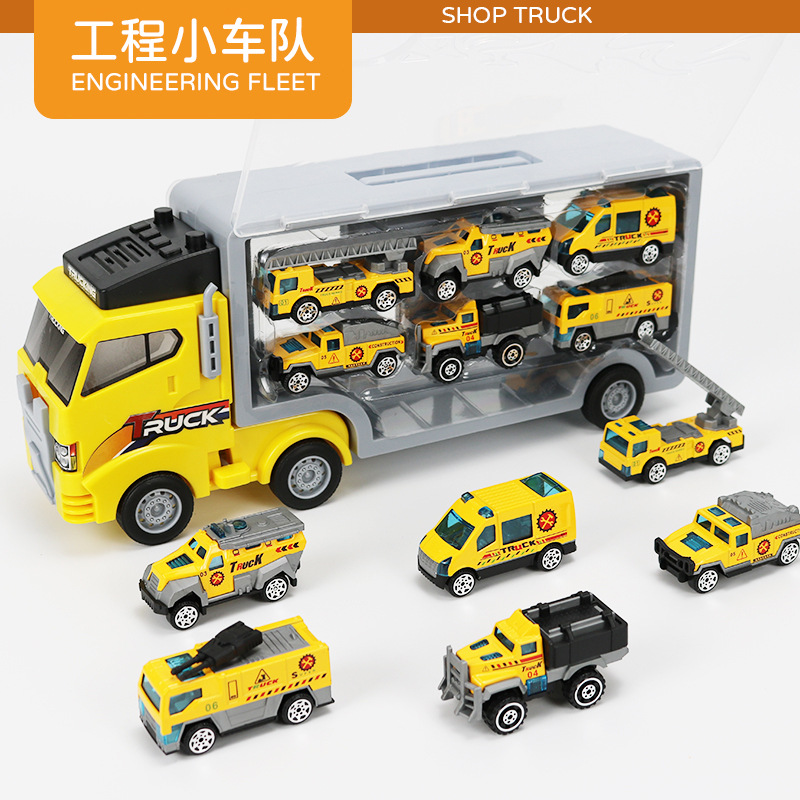 Envío Gratis, juguetes para niños, conjunto de camión maletero grande, vehículo de ingeniería de aleaciones, camión de bomberos, coche de juguete para niño, venta al por mayor
