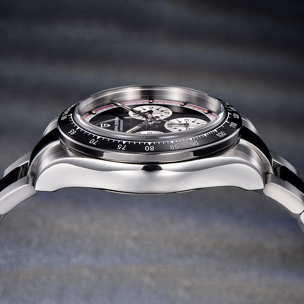 PAGANI bojiani hombres cronógrafo multifuncional de acero inoxidable resistente al agua cuarzo reloj creativo PD1676