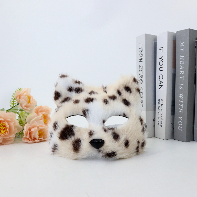 Ventas transfronterizas calientes nuevas peludos de Halloween máscaras de cara de gato máscaras de baile espectáculo de disfraz cos accesorios sexy