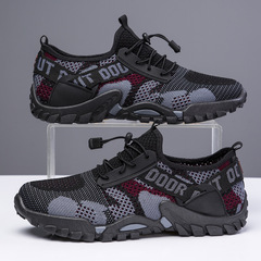 Foreign trade large size men's shoes spring new men's sports and casual shoes outdoor breathable mesh hollow hiking men's shoes