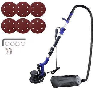 225mm Wall Grinder Wall Putty Grinder Sandpaper Machine Self-Dusting with Light Long Pole Wall Grinder Foldable