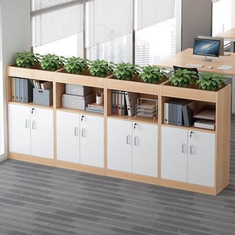 Wooden File Cabinet, Financial Office Document Storage Cabinet, Office Combination Lockable Floor-Standing Partition Storage Cabinet Wooden File Cabinet, Financial Office Document Storage Cabinet, Office Combination Lockable Floor-Standing Partition Storage Cabinet