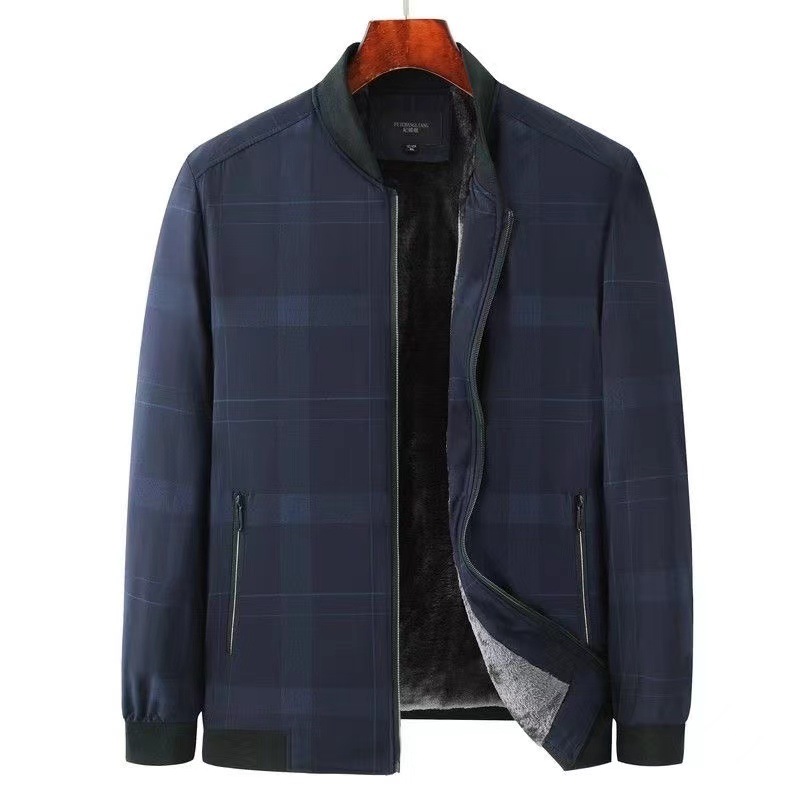 Invierno abrigo de hombre de mediana edad y anciano abrigo de algodón acolchado de invierno de papá con forro polar abrigo de Hombre Ropa de mediana edad y anciana al por mayor