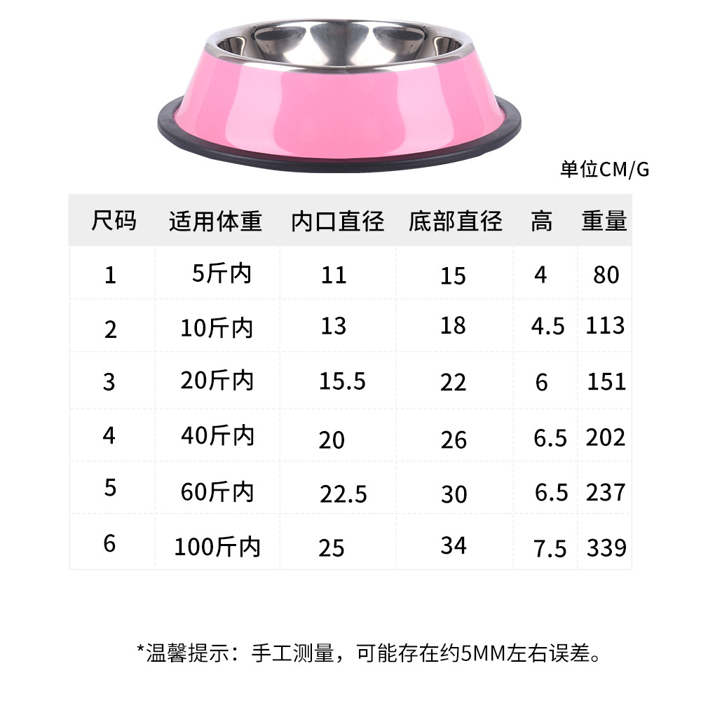 Fábrica al por mayor suministros para mascotas de color de acero inoxidable perro tazón conjunto de alimentos para mascotas perro solo tazón de fuente de comida para mascotas