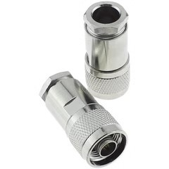 连接器N-J7 装接式 50-7DFB RG8线 N型公头L16馈线接头N公头免焊