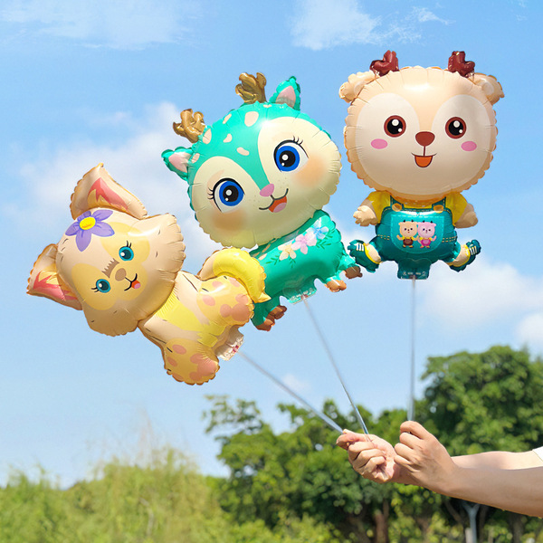 Children's Day animal clip balloon hand-held pole cartoon shape…
