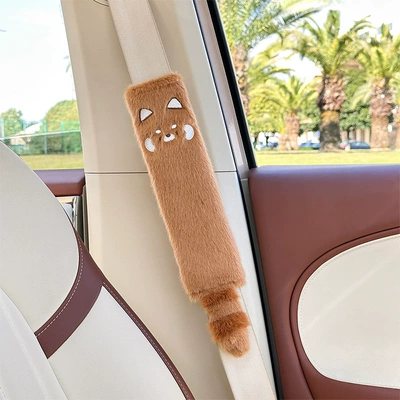 Seatbelt Shoulder Pad Cute Car: Seat belt shoulder pad - mink-and-raccoon-shoulder-pads