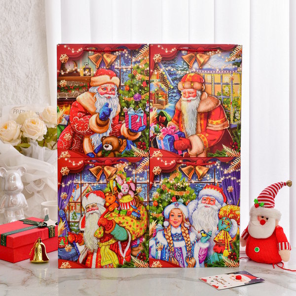 圣诞节礼品袋时尚卡通圣诞老人女孩手提纸袋新年包装礼物伴手礼袋