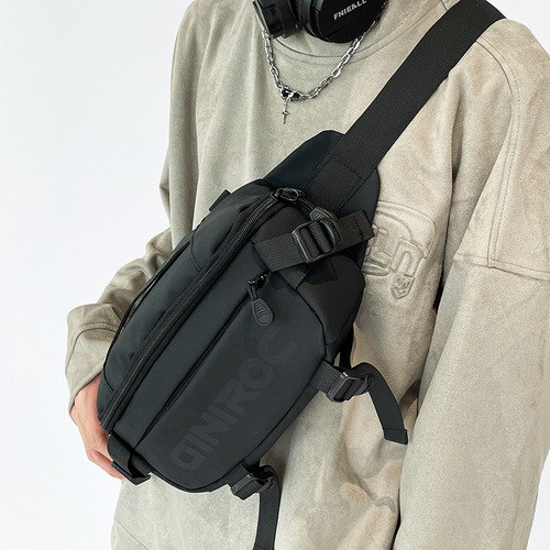 Fashion Letter Chest Bag Waist Bag Student Simple Korean Style Workwear Style Waist Bag Women's Bag Trendy Casual Crossbody Bag