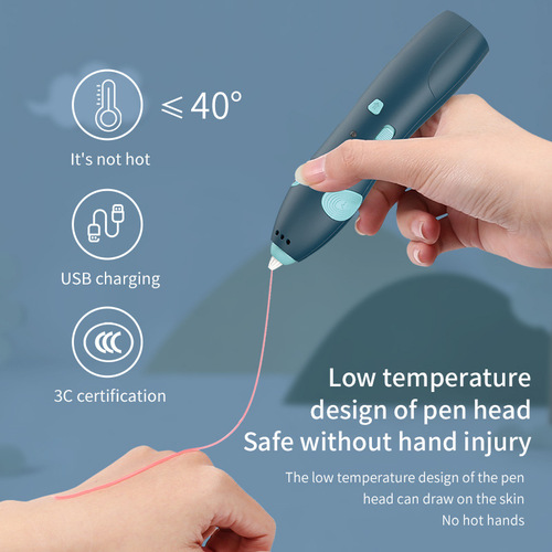 [Low temperature model] Non-hot 3D printing pen wireless 3D children's three-dimensional graffiti pen 3b painting pen