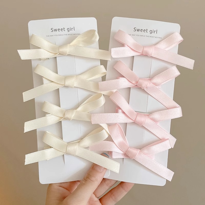 Horquilla de cinta de lazo para el cabello trenzado femenino clip para el cabello clip para el cabello 2025 nuevo clip de una sola palabra flequillo clip para el cabello roto tocado