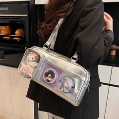 オリジナルの新しい和風スナック、多用途な斜め透明スナック、見た目の良い女性向けの二次元痛バッグ