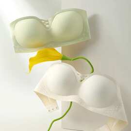 3028#一字肩防滑内衣乳胶杯垫中薄AB通杯 S-XL文胸赠送：透明胶带