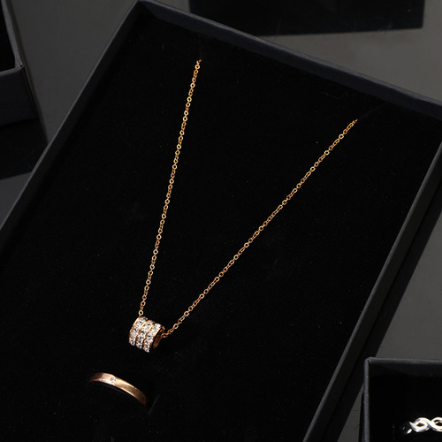 Simple jewelry storage box, heaven and earth cover, black kraft paper gift packaging box, ring necklace, hairpin necklace gift box