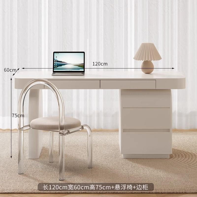 1.2m 책상 + 사이드 캐비닛 + 플로팅 의자