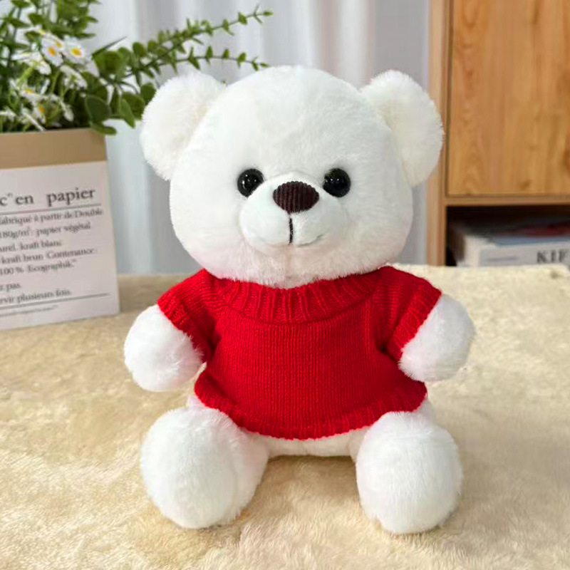 Suéter transfronterizo Teddy Bear muñecas muñecas juguetes de peluche actividad de publicidad LOGO impresión regalos de graduación escolar