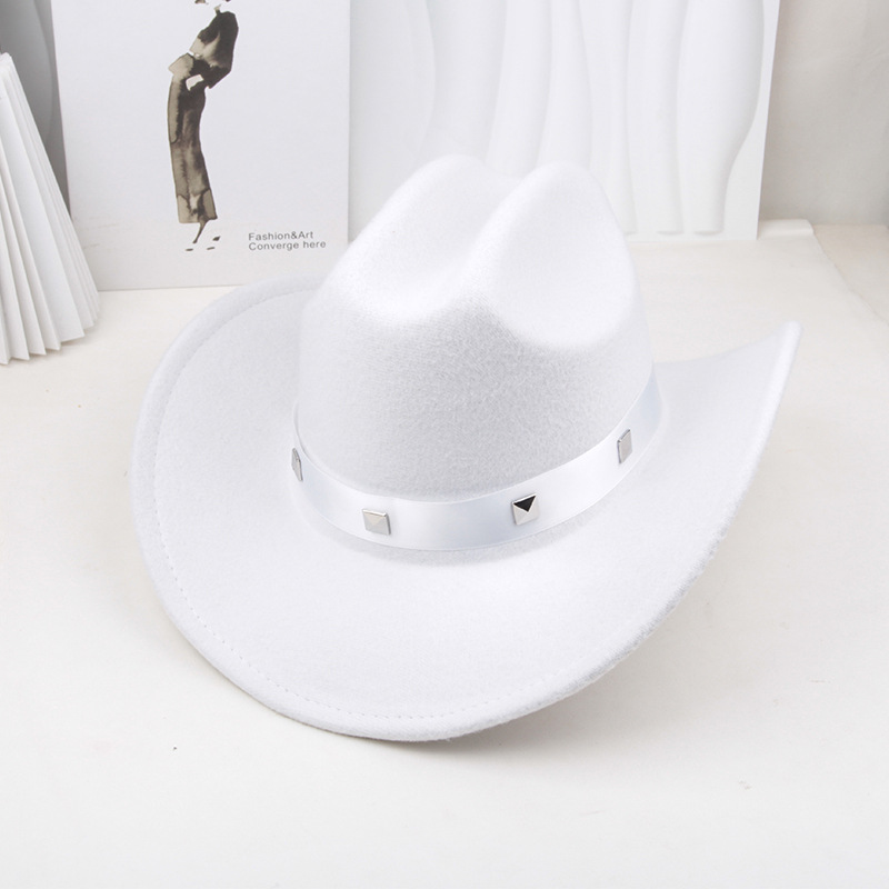 Venta al por mayor transfronteriza Amazon nueva fiesta novia sombrero de vaquero música fiesta sombrero de jazz fieltro sombrero de vaquero occidental