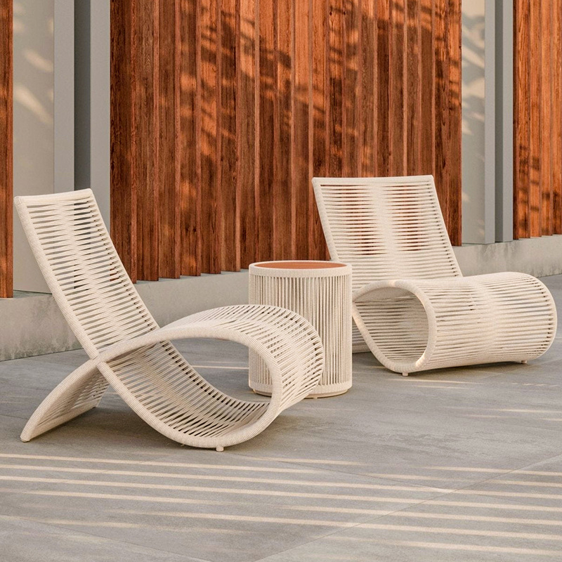 Sofá al aire libre patio hotel alojamiento residencial área escénica muebles de aleación de aluminio villa jardín creativo sofá individual