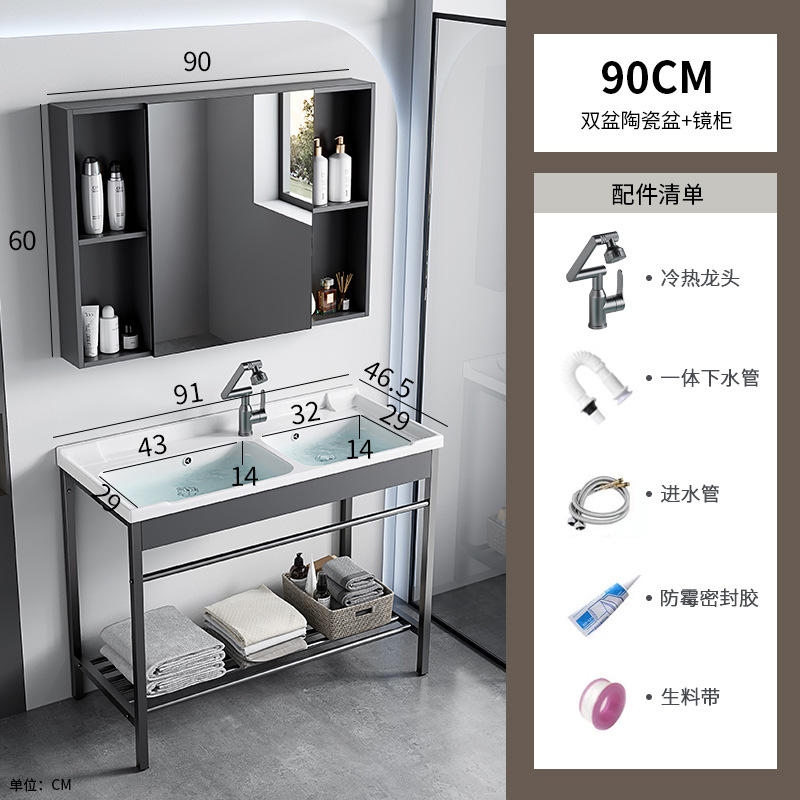 acero inoxidable doble lavabo cerámica un todo soporte lavabo profundizar lavabo lavabo lavabo lavabo