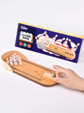 木制迷你保龄球亲子互动桌面游戏儿童早教益智减压室内游戏球玩具