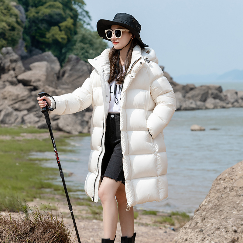 Zanya 378g super thick 95 white duck down 2023 Winter new thickened mid-length down jacket for women-40 degrees