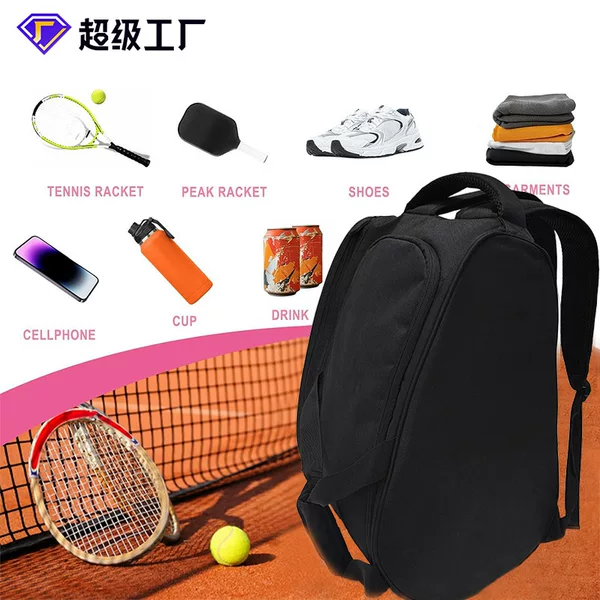 Cross-Border Tennis Bag Customized Large-Capacity Badminton Racket Bag Pickleball Backpack Football Equipment Sports Backpack