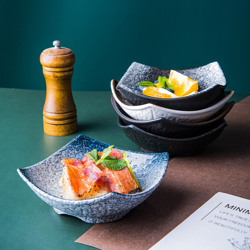 Bowl, Household Ceramic Dessert Bowl, Salad Bowl, Creative Trendy Bowl, Good-Looking and Unique Rice Bowl, Cute Tableware