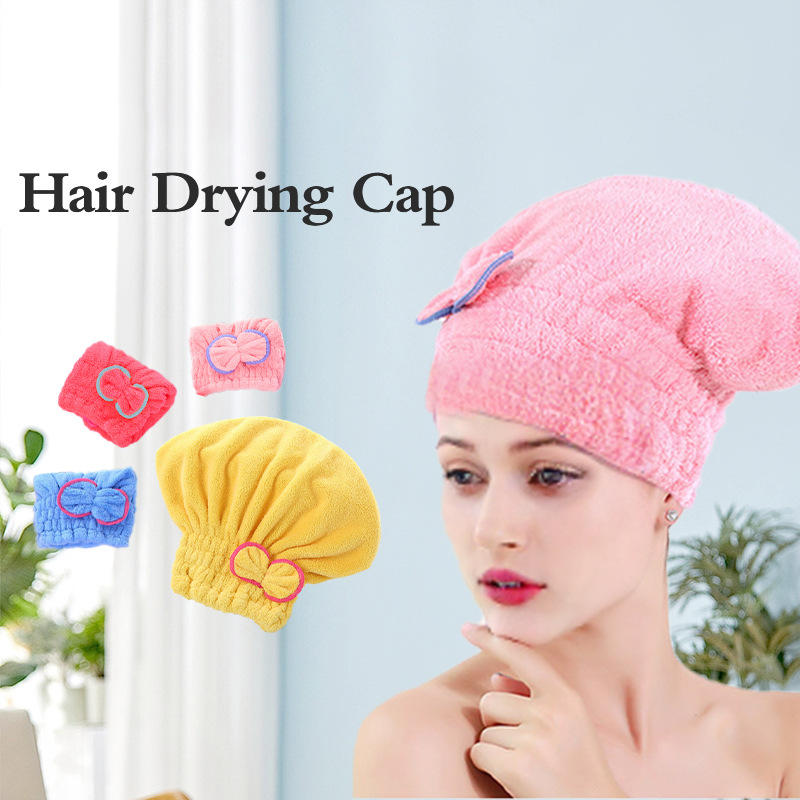 Longli Edge Hair Towel Hat, Thick Women's Soft Absorbent Coral Fleece Shampoo Hair Dryer Towel Bath Cap Quick Drying Towel Wholesale