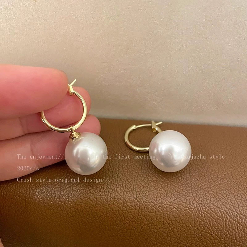 A2703 auriculares de perla de oro blanco