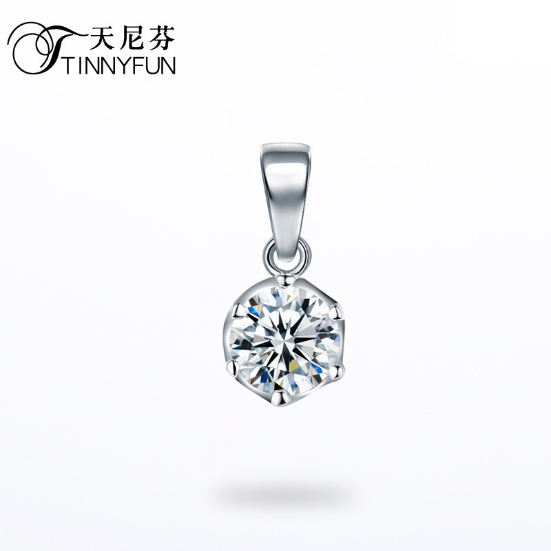 Japón y Corea del Sur accesorios simples personalidad collar colgante creativo S925 corona de plata micro incrustado colgante de cadena de clavícula de diamante único colgante mujer