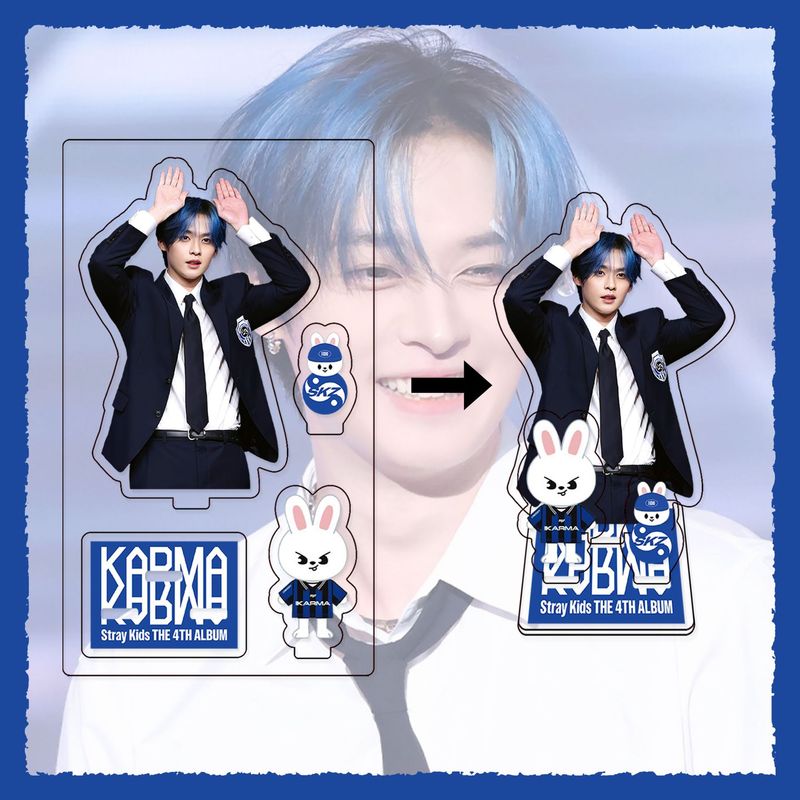 StrayKids立牌 正规专辑KARMA黄铉辰李龙馥亚克力周边摆件3件套|undefined